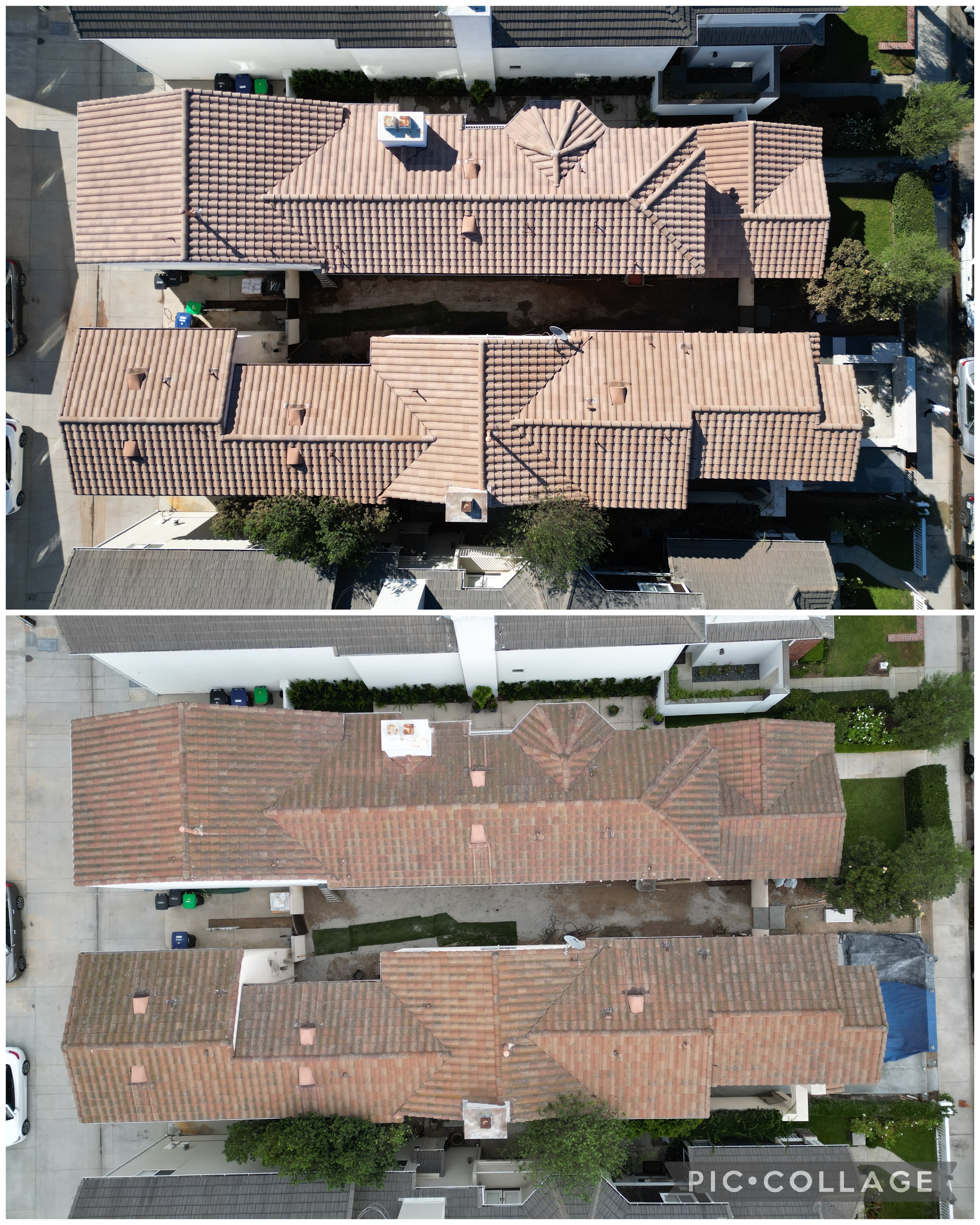 Roof soft wash cleaning Orange County